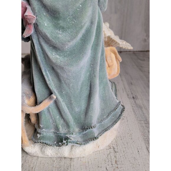 Vintage velvet santa claus dog bird xmas home decor mistletoe - Picture 9 of 14